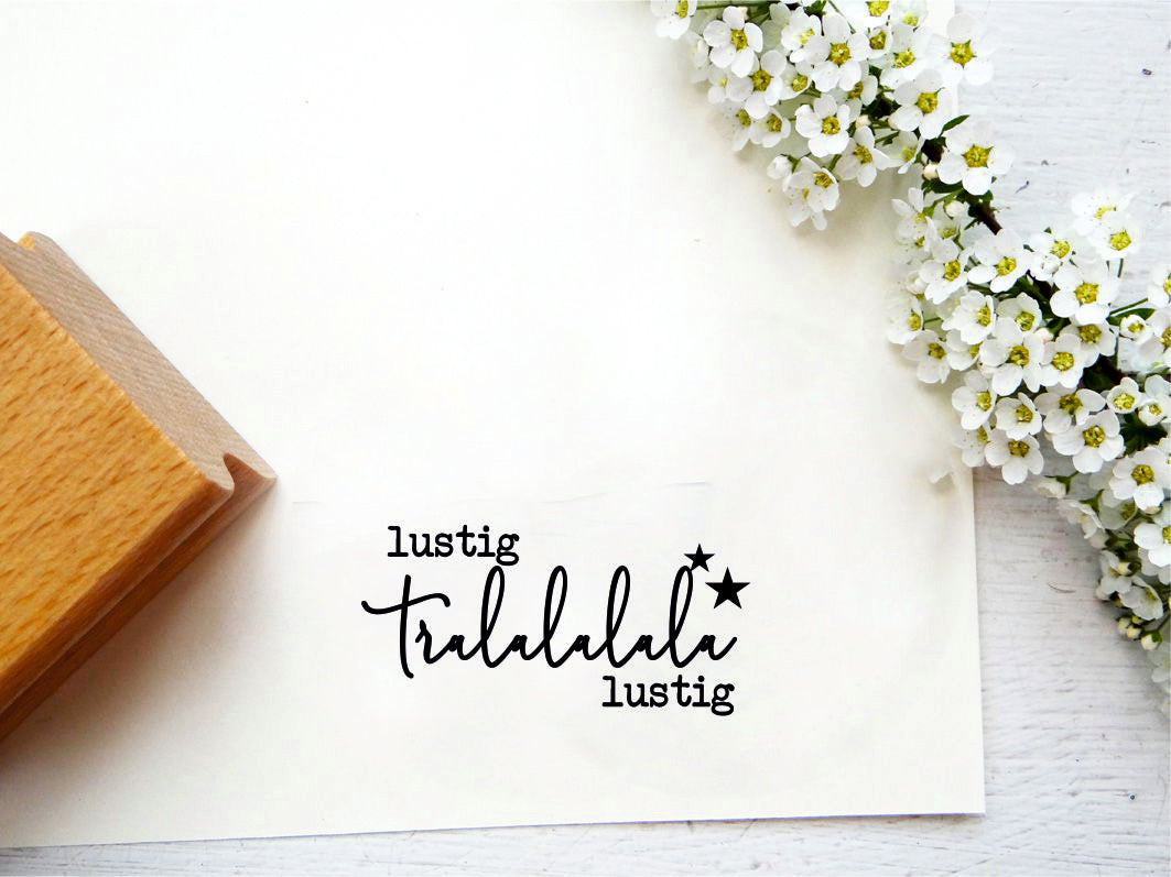 Stempel "lustig lustig tralalalala" Schlüssel&Wort