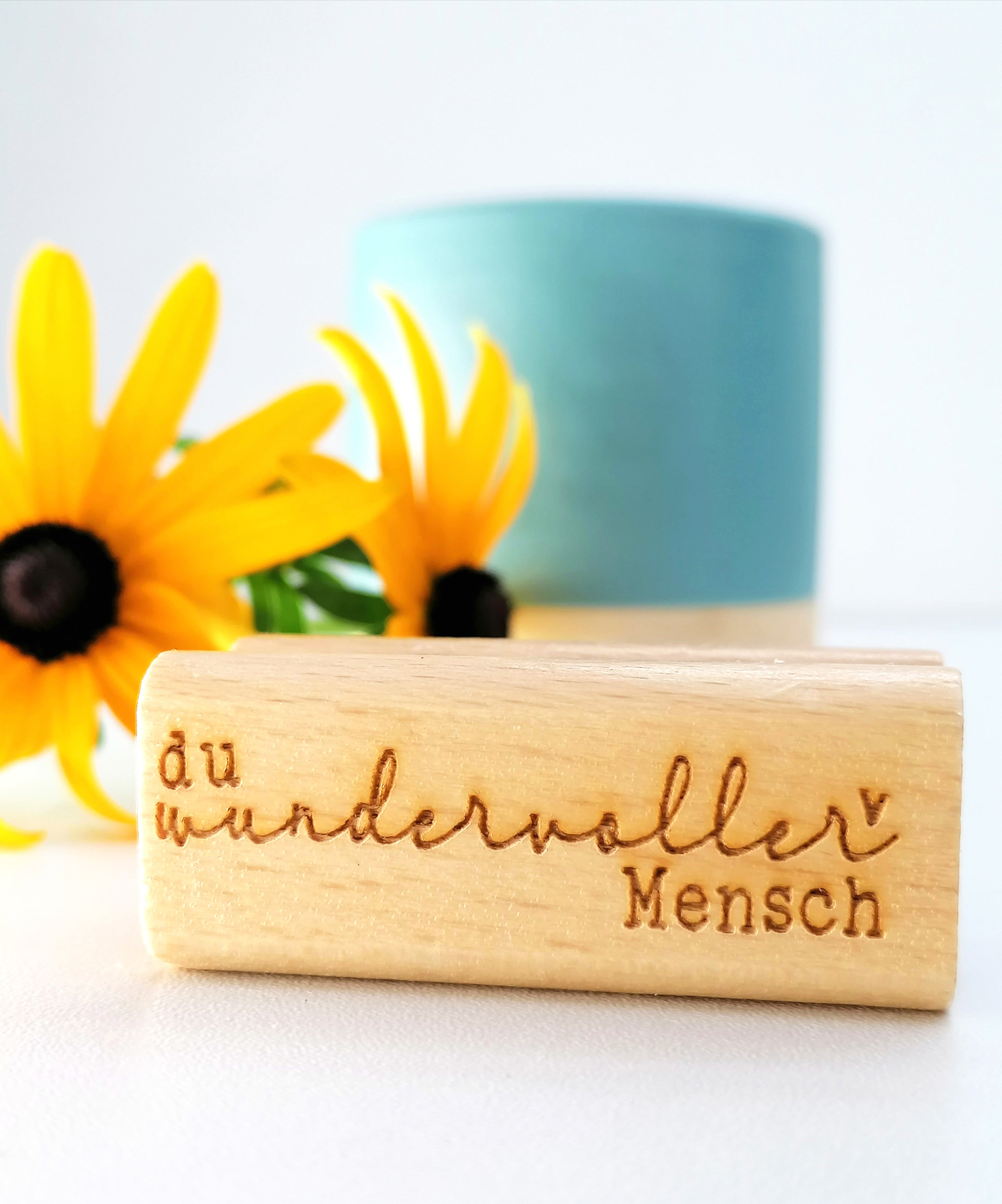 Stempeltext"Du wundervoller Mensch" Schlüssel&Wort